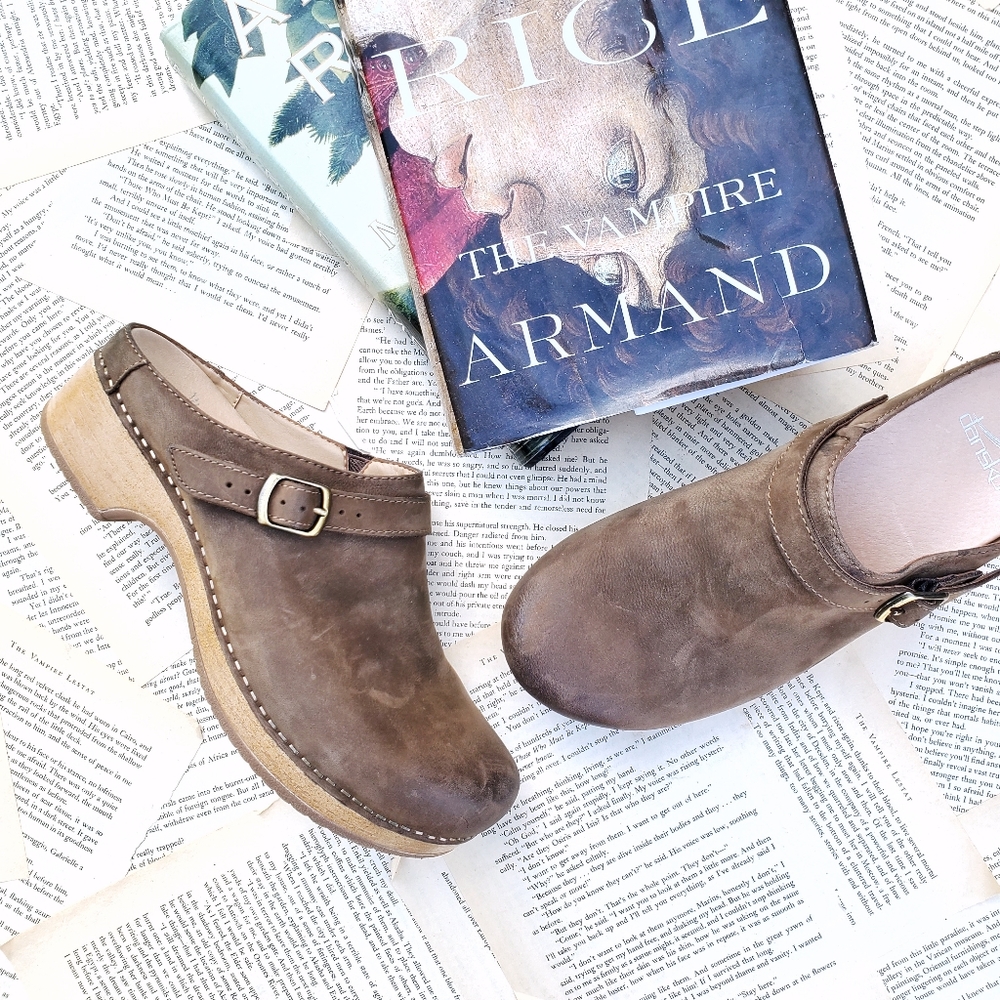 DANSKO Berry Burnished Nubuck Leather Mule 38